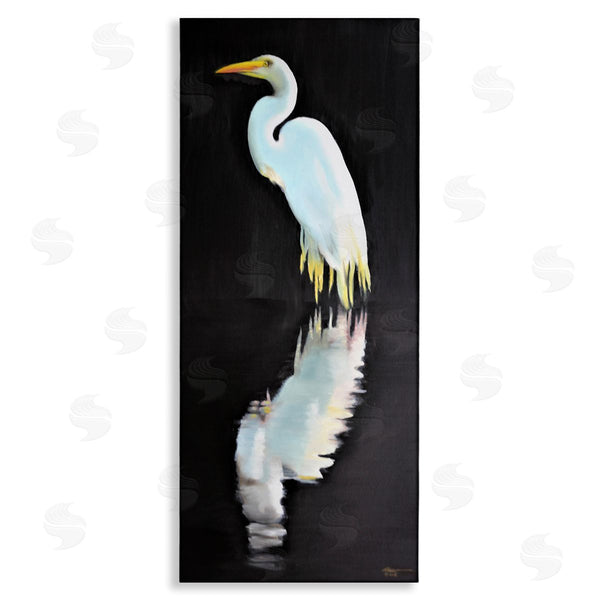 stupell industries D. Rust | Dark Egret Reflection Wall Art