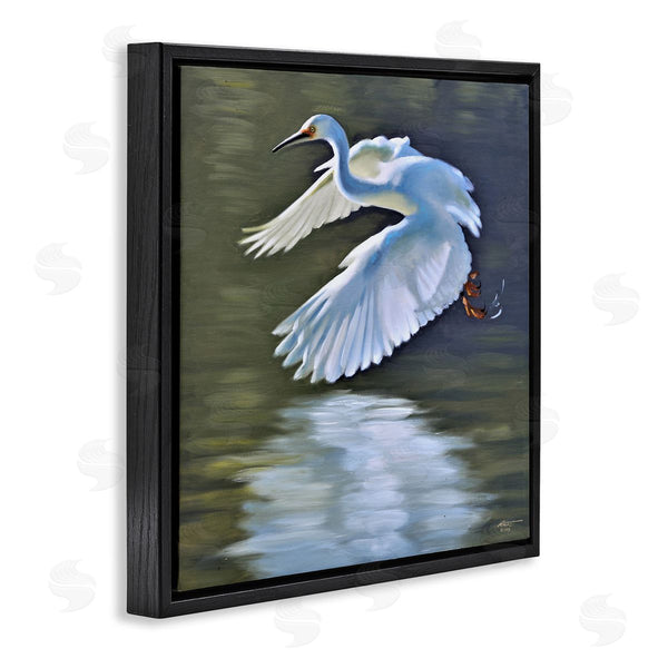 Stupell Industries D. Rust | Egret Flying Lake Surface