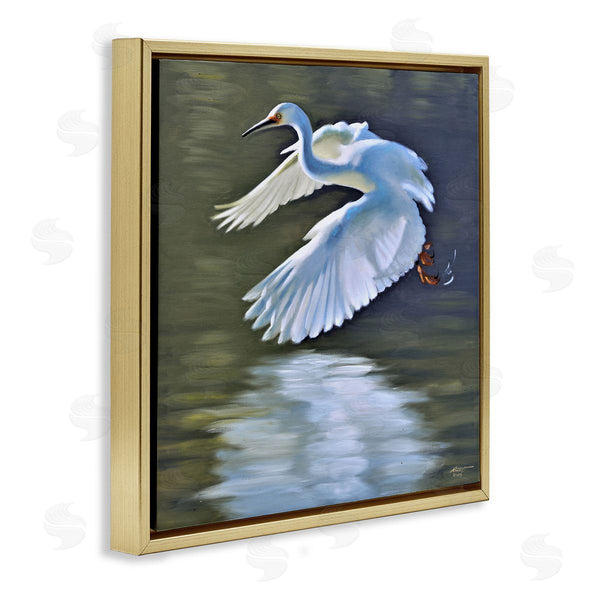 Stupell Industries D. Rust | Egret Flying Lake Surface