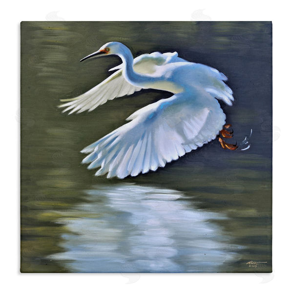 stupell industries D. Rust | Egret Flying Lake Surface