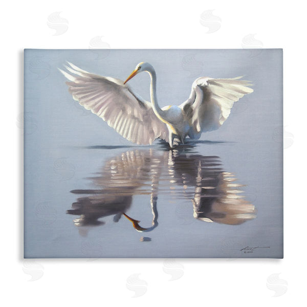stupell industries D. Rust | Egret with Beautiful Wingspan