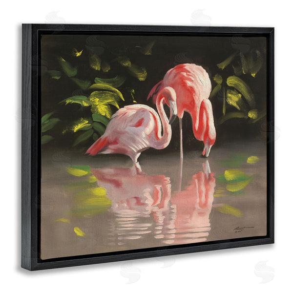 Stupell Industries D. Rust | Flamingos With Pond Reflection