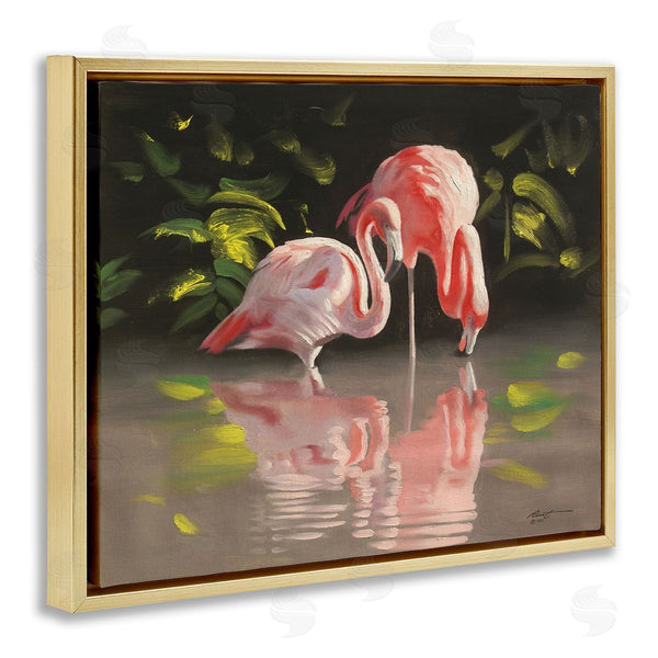 Stupell Industries D. Rust | Flamingos With Pond Reflection