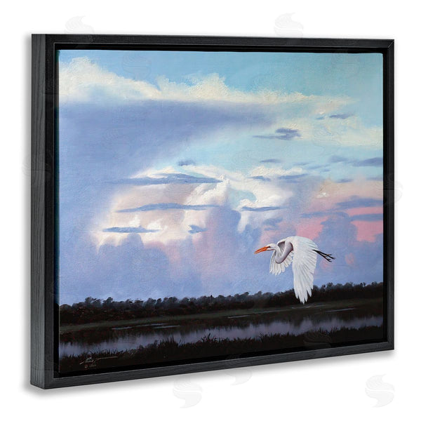 Stupell Industries D. Rust | Heron Flying Through Clouds