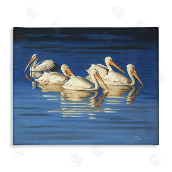 stupell industries D. Rust | Pelican Flock Lake Ripples