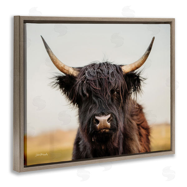 Stupell Industries Dakota Diener | Black Highland Cow Portrait