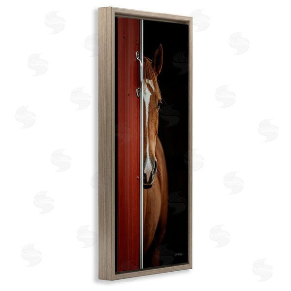 Stupell Industries Dakota Diener | Brown Stallion Peeking Wall Art