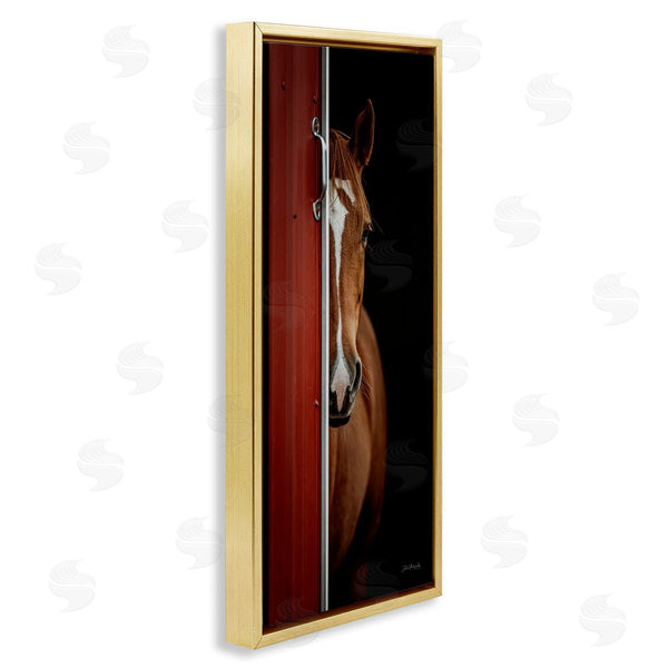 Stupell Industries Dakota Diener | Brown Stallion Peeking Wall Art