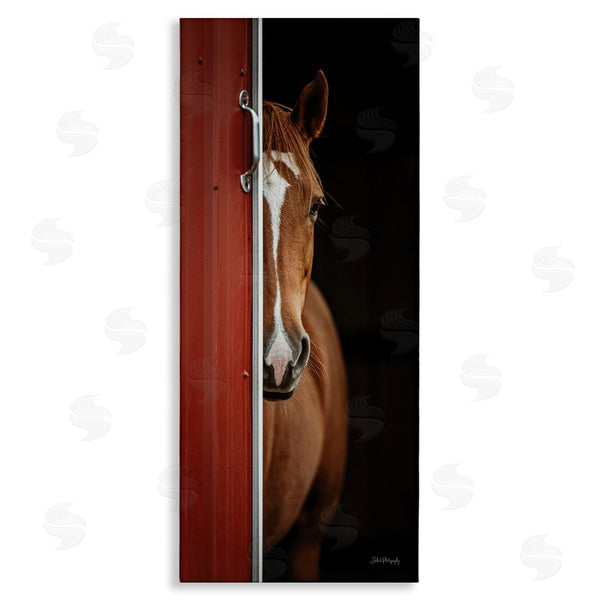 stupell industries Dakota Diener | Brown Stallion Peeking Wall Art