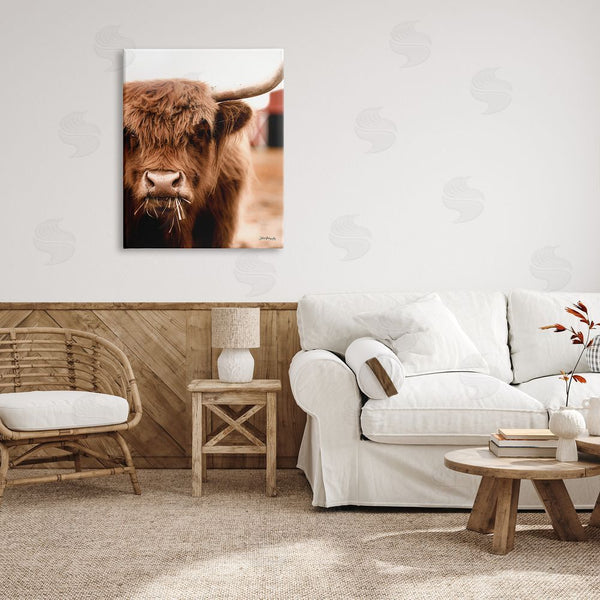 Stupell Industries Dakota Diener | Grazing Cow Animal Portrait Wall Art
