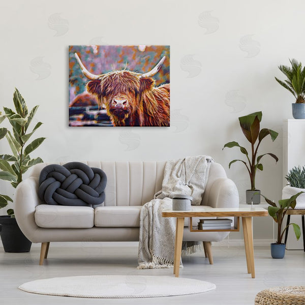 Stupell Industries Dakota Diener | Highland Cattle Modern Portrait Wall Art
