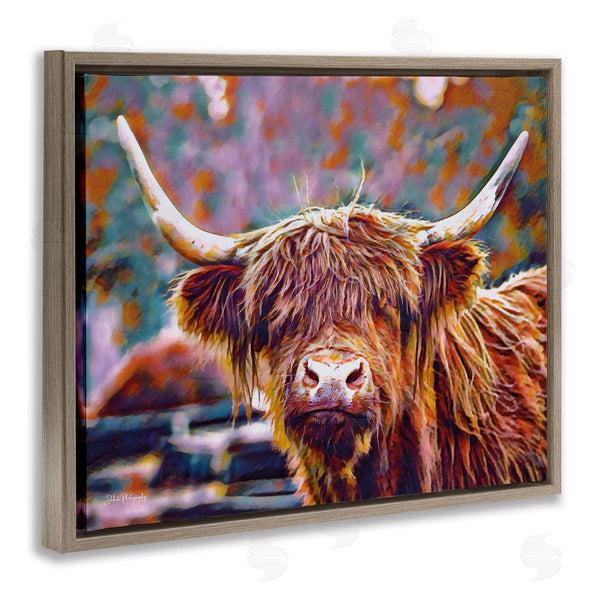 Stupell Industries Dakota Diener | Highland Cattle Modern Portrait Wall Art