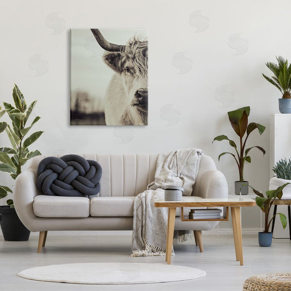 Stupell Industries Dakota Diener | Highland Cow Face Portrait Wall Art