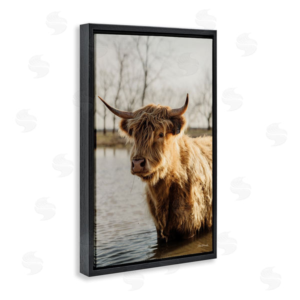 Stupell Industries Dakota Diener | Peering Cattle In Water