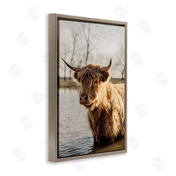 Stupell Industries Dakota Diener | Peering Cattle In Water
