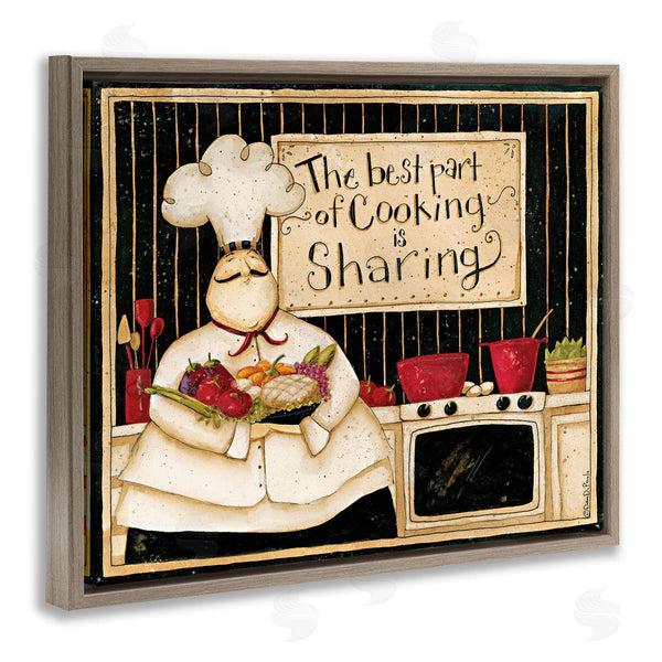 Stupell Industries Dan DiPaolo | Cooking Is Sharing Vintage Chef