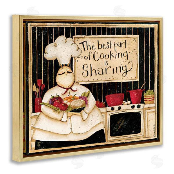 Stupell Industries Dan DiPaolo | Cooking Is Sharing Vintage Chef