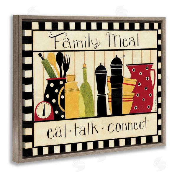 Stupell Industries Dan DiPaolo | Family Meal Vintage Kitchen Utensils Wall Art