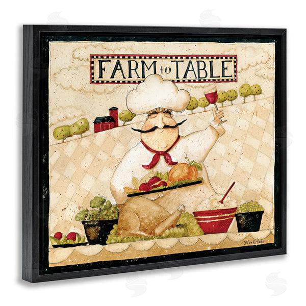 Stupell Industries Dan DiPaolo | Farm To Table Vintage Chef Meal Wall Art