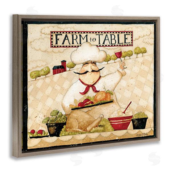 Stupell Industries Dan DiPaolo | Farm To Table Vintage Chef Meal Wall Art