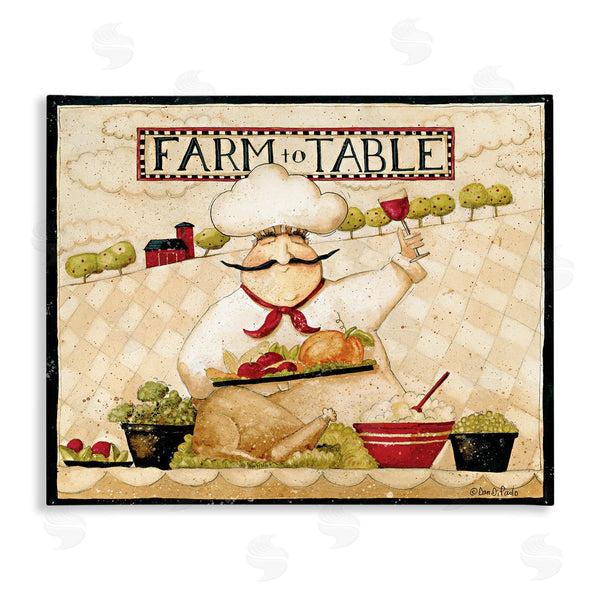stupell industries Dan DiPaolo | Farm to Table Vintage Chef Meal Wall Art