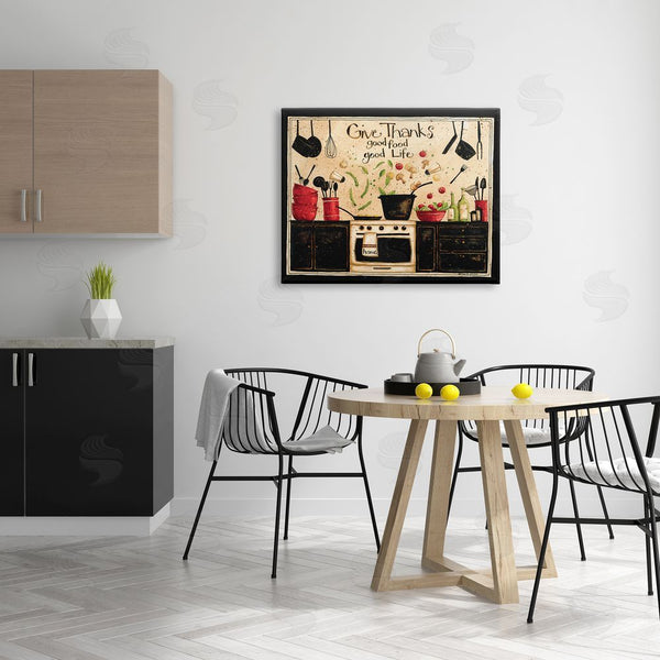 Stupell Industries Dan DiPaolo | Give Thanks Good Food Phrase Wall Art