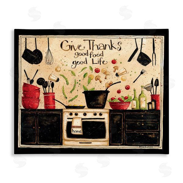 stupell industries Dan DiPaolo | Give Thanks Good Food Phrase Wall Art