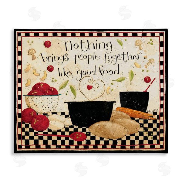 stupell industries Dan DiPaolo | Good Food Brings People Together Phrase Wall Art