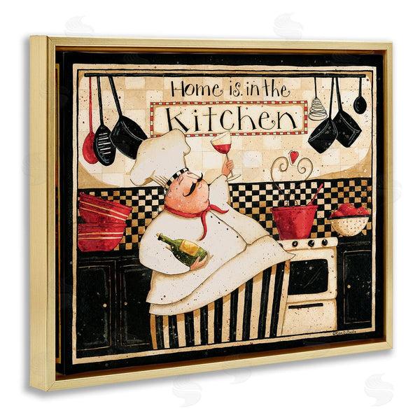 Stupell Industries Dan DiPaolo | Home's In Kitchen Happy Chef Wall Art