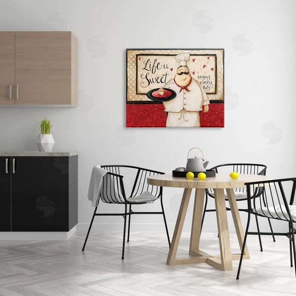 Stupell Industries Dan DiPaolo | Life Is Sweet Enjoy Every Bite Phrase Wall Art
