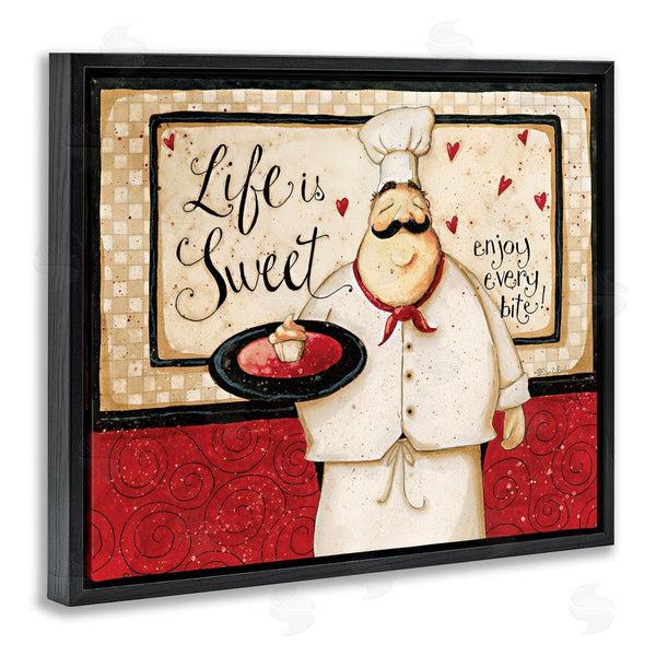 Stupell Industries Dan DiPaolo | Life Is Sweet Enjoy Every Bite Phrase Wall Art