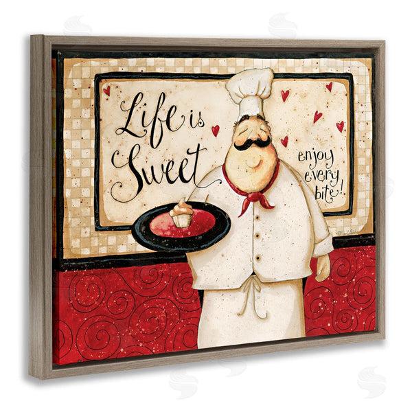 Stupell Industries Dan DiPaolo | Life Is Sweet Enjoy Every Bite Phrase Wall Art