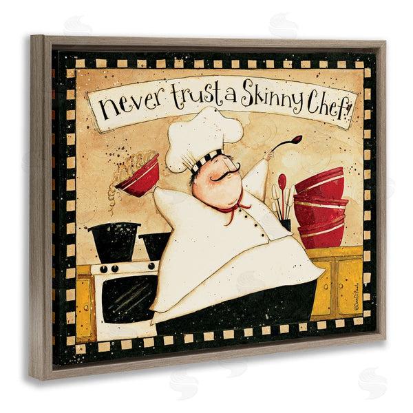 Stupell Industries Dan DiPaolo | Never Trust A Skinny Chef Wall Art