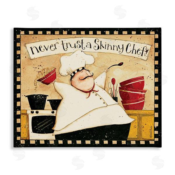 stupell industries Dan DiPaolo | Never Trust a Skinny Chef Wall Art
