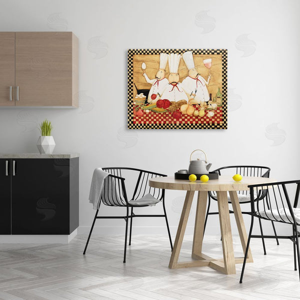 Stupell Industries Dan DiPaolo | Vintage Chefs Checkered Kitchen Wall Art
