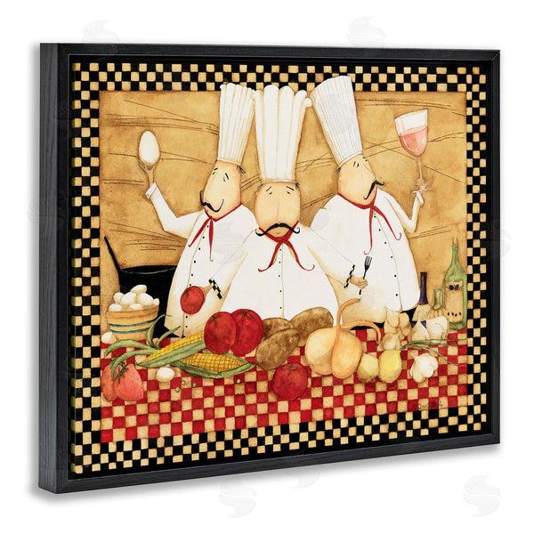 Stupell Industries Dan DiPaolo | Vintage Chefs Checkered Kitchen Wall Art