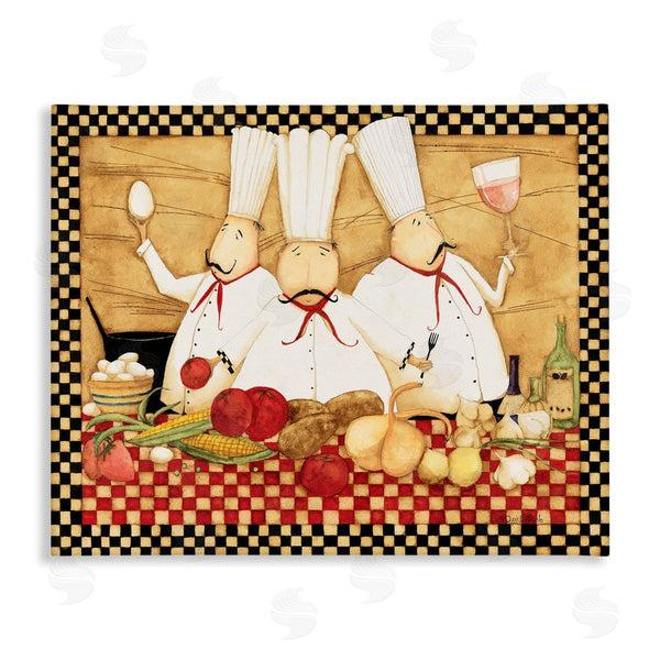 stupell industries Dan DiPaolo | Vintage Chefs Checkered Kitchen Wall Art