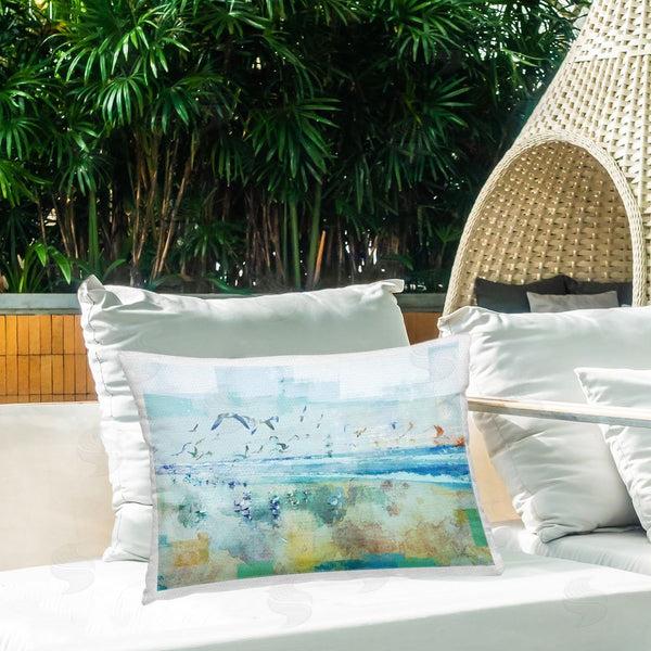 Stupell Industries Dan Meneely | Abstract Birds Over Beach