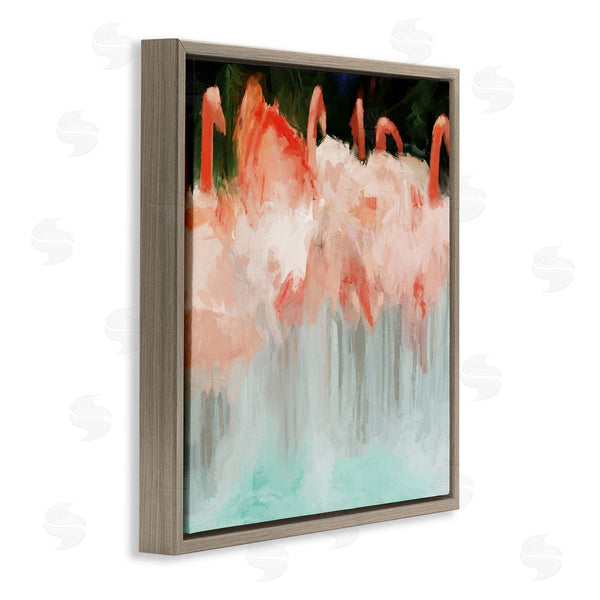 Stupell Industries Dan Meneely | Abstract Flamingo Group Contemporary Pink Birds Wall Art
