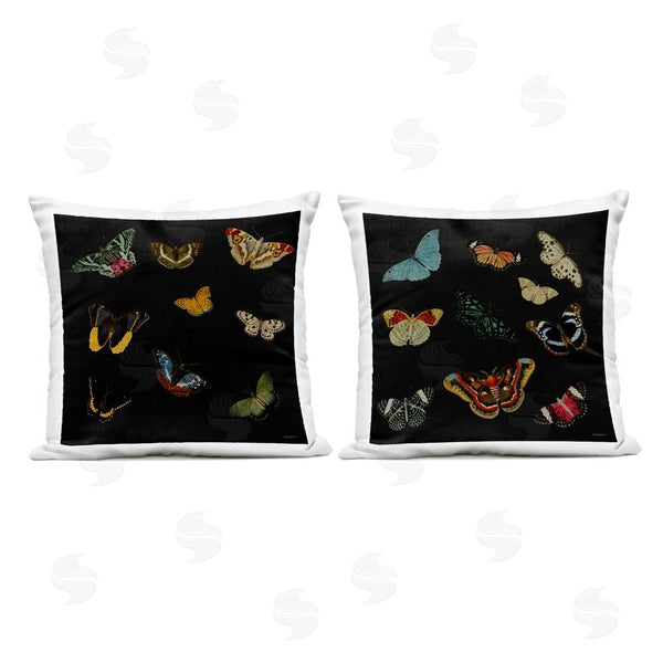 Stupell Industries Dan Meneely | Assorted Butterflies On Black Throw Pillow