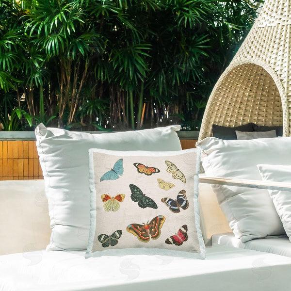 Stupell Industries Dan Meneely | Assorted Butterflies On Neutral Throw Pillow
