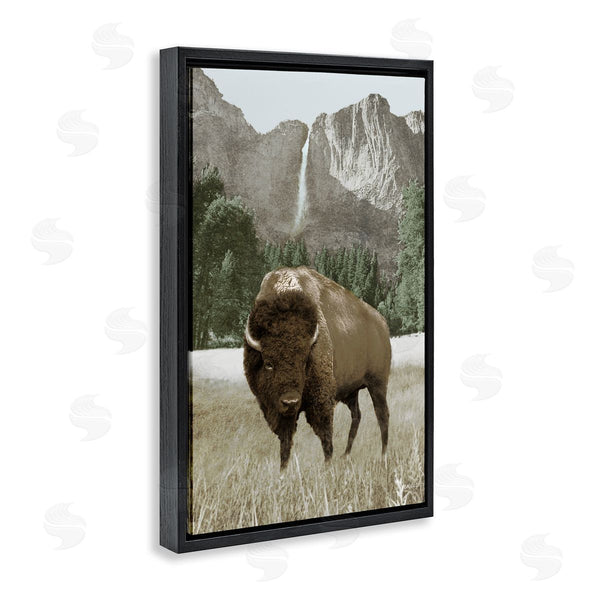 Stupell Industries Dan Meneely | Bison And Mountain Landscape