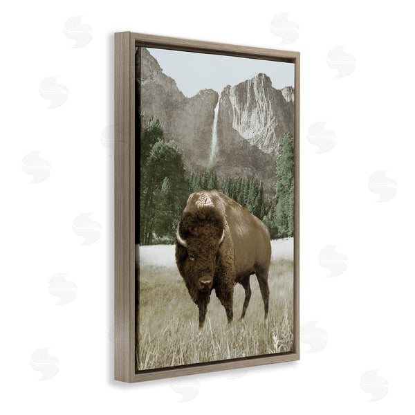 Stupell Industries Dan Meneely | Bison And Mountain Landscape