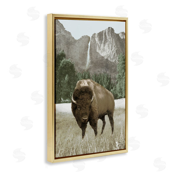 Stupell Industries Dan Meneely | Bison And Mountain Landscape