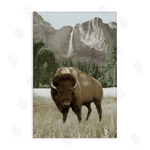 stupell industries Dan Meneely | Bison and Mountain Landscape