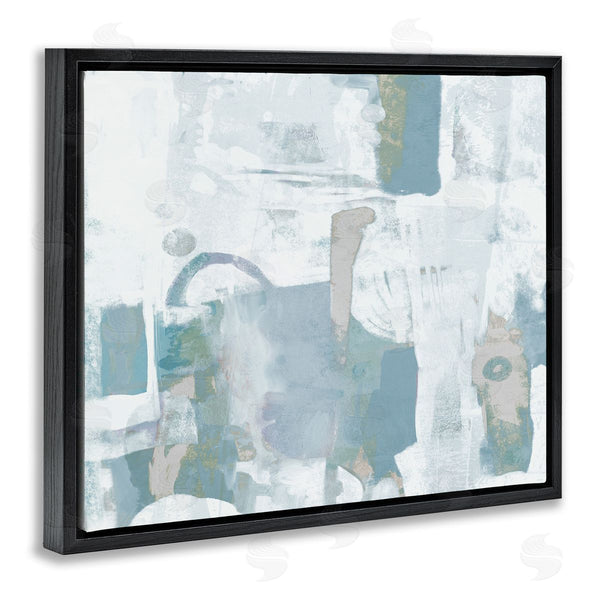 Stupell Industries Dan Meneely | Blue White Abstract Painting Tranquil Tones Busy Movement Wall Art
