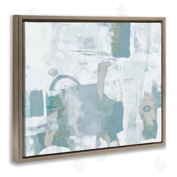 Stupell Industries Dan Meneely | Blue White Abstract Painting Tranquil Tones Busy Movement Wall Art