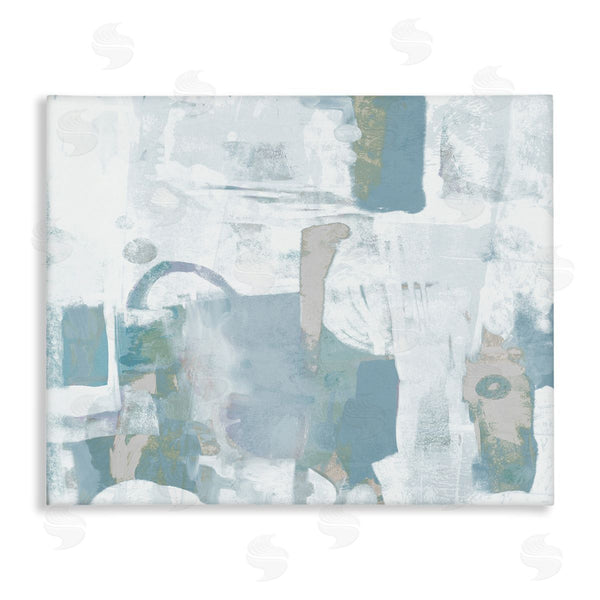stupell industries Dan Meneely | Blue White Abstract Painting Tranquil Tones Busy Movement Wall Art