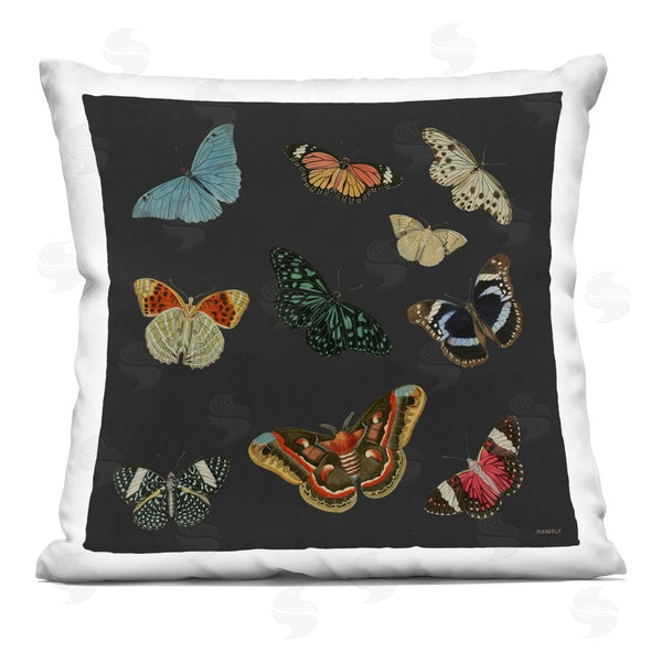 stupell industries Dan Meneely | Butterfly Assortment on Black Throw Pillow