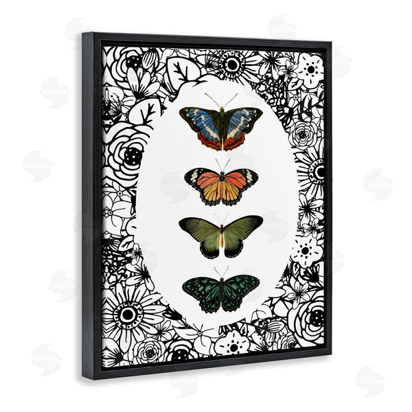 Stupell Industries Dan Meneely | Floral Border Butterfly Lineup Wall Art